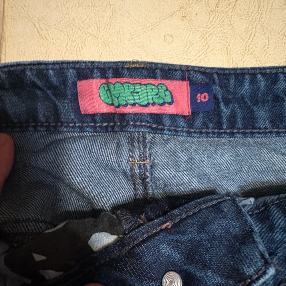 Empyre Dark Blue Denim Jeans with Pink & Green Label
